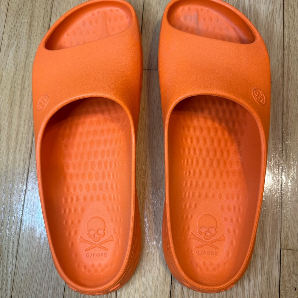 G/FORE Vibrant Orange Slide Sandals